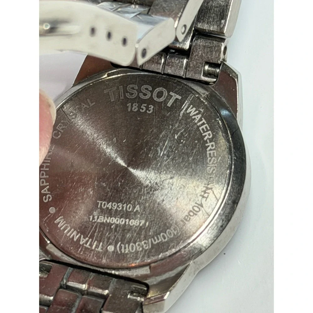 Tissot PR 100 Titanium Swiss Quartz W Watch Gray Dial New Battery T049310A